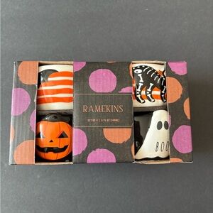 Halloween Ramekins Set - Orange, Black, White